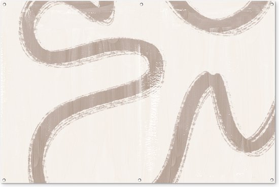 Décoration murale Art moderne - Beige - Abstrait - 180x120 cm - Poster de jardin