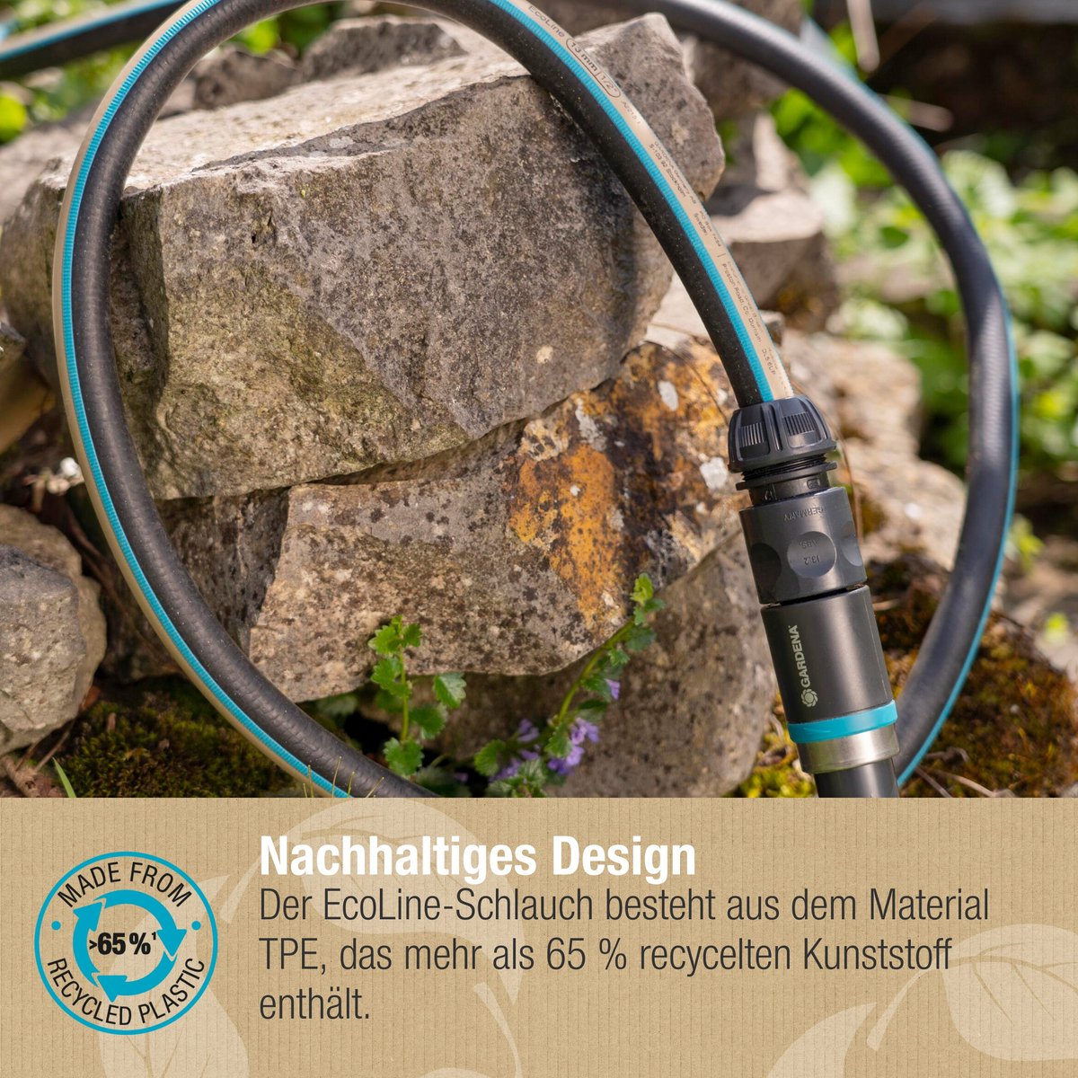 Gardena Tuyau d'arrosage Noir 20 m 1/2 pouce