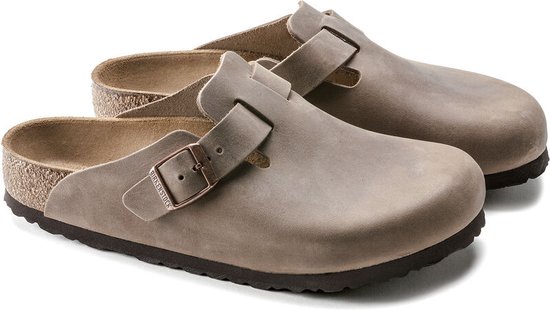 Birkenstock Boston Grease Leather Tabacco Brown Normal - Pantoufle pour hommes - 960811