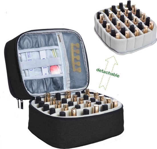 Nagellak organizer, opbergdoos voor nagellak voor 45 flessen nagellak en nagellamp, Nail Tech Travel Case, Nail Kit draagtas voor nagelspullen en manicure-gereedschappen (groen, 45 sleuven Nagellak organizer, opbergdoos voor nagellak voor 45 flessen nagellak en nagellamp, Nail Tech Travel Case, Nail Kit draagtas voor nagelspullen en manicure-gereedschappen (groen, 45 sleuven