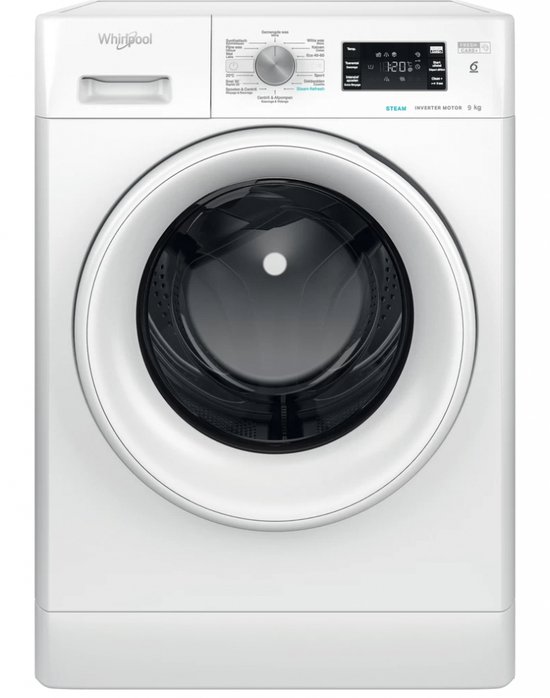 Whirlpool FFB9469WVEE, Charge avant, 9 kg, B, 78 dB, 1400 tr/min, A