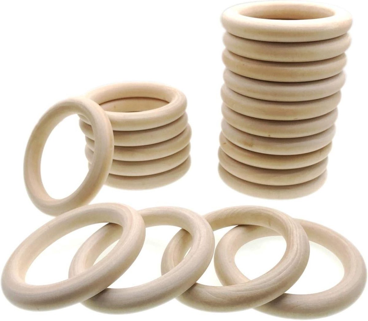 Grote Natuurlijke Houten Ringen 20 x 10CM voor Macrame ambachten Houten Ring Bijouterie Houten Hoepels Rammelaar Boog Kinderwagenspeelgoed