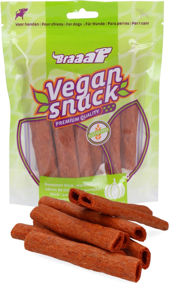 6x Braaaf Pompoen Sticks 12 cm 80 gr