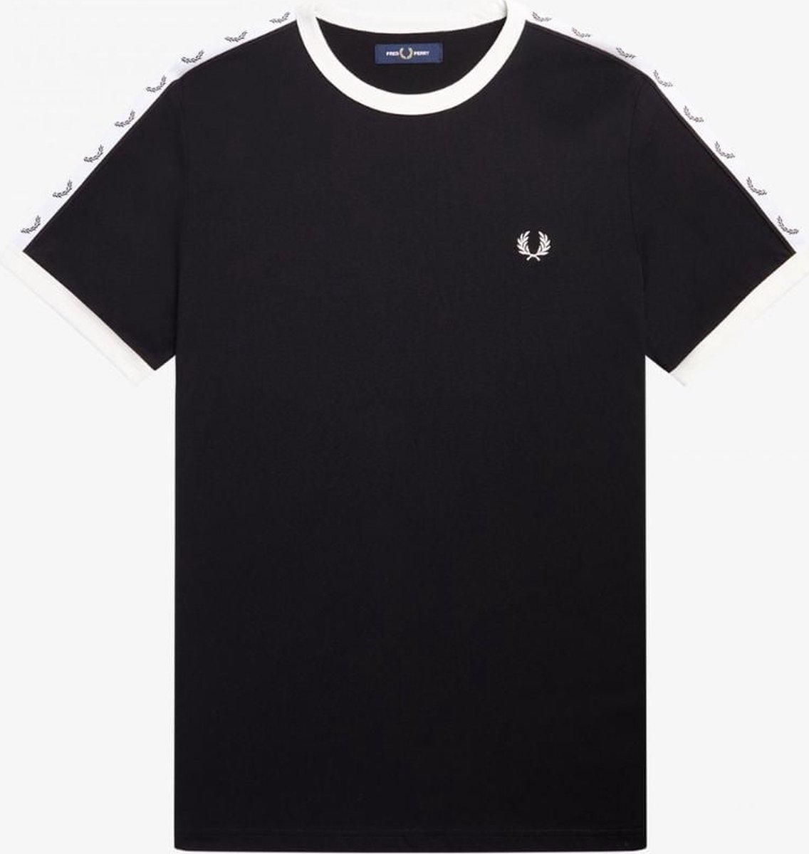 Fred Perry Taped Ringer T-Shirt Black