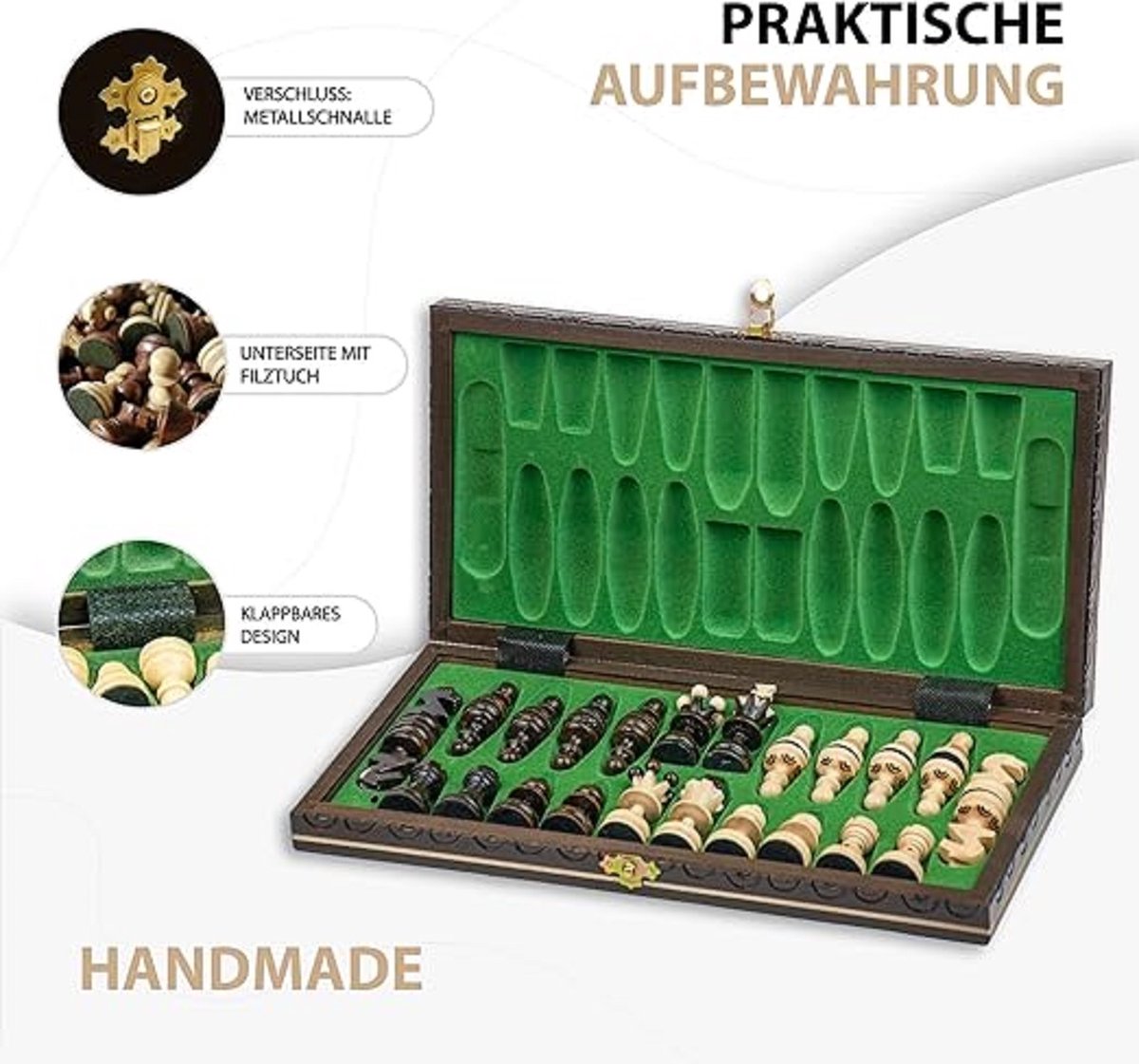 schaakset schaakbord 35 x 35 cm