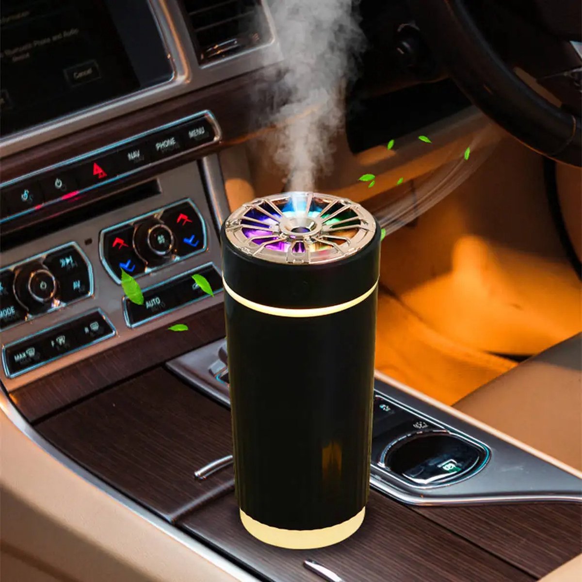 Goedkoopste AnyPrice® Draagbare 270 ml Ultrasone Luchtbevochtiger - USB Auto Luchtverfrisser & Mist Maker - Rookmachine met Kleurrijke LED Nachtlamp - Thuis Geurverspreider voor Frisse en Gezellige Ruimtes - Aroma Humidifier - Zwart