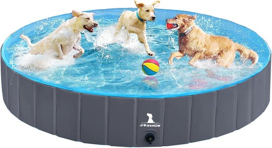 Petace Hondenzwembad, opvouwbaar, van pvc, slijtvast, voor honden en kinderen, robuust en antislip, met 8 reparatieonderdelen, 80 x 20 cm (S