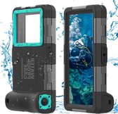 Waterdichte Telefoonhoes Universele Smartphone Duiken Cover - Zwemmen Snorkelen Onderwater - iPhone 14 Pro Max 13 11 Samsung S23 Ultra S22 S9 Huawei Google OnePlus Xiaomi Motorola - Zwart/ Blauw