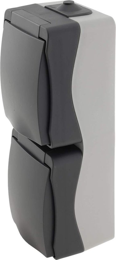 Opbouw wandcontactdoos voor natte ruimtes met beschermklep IP54