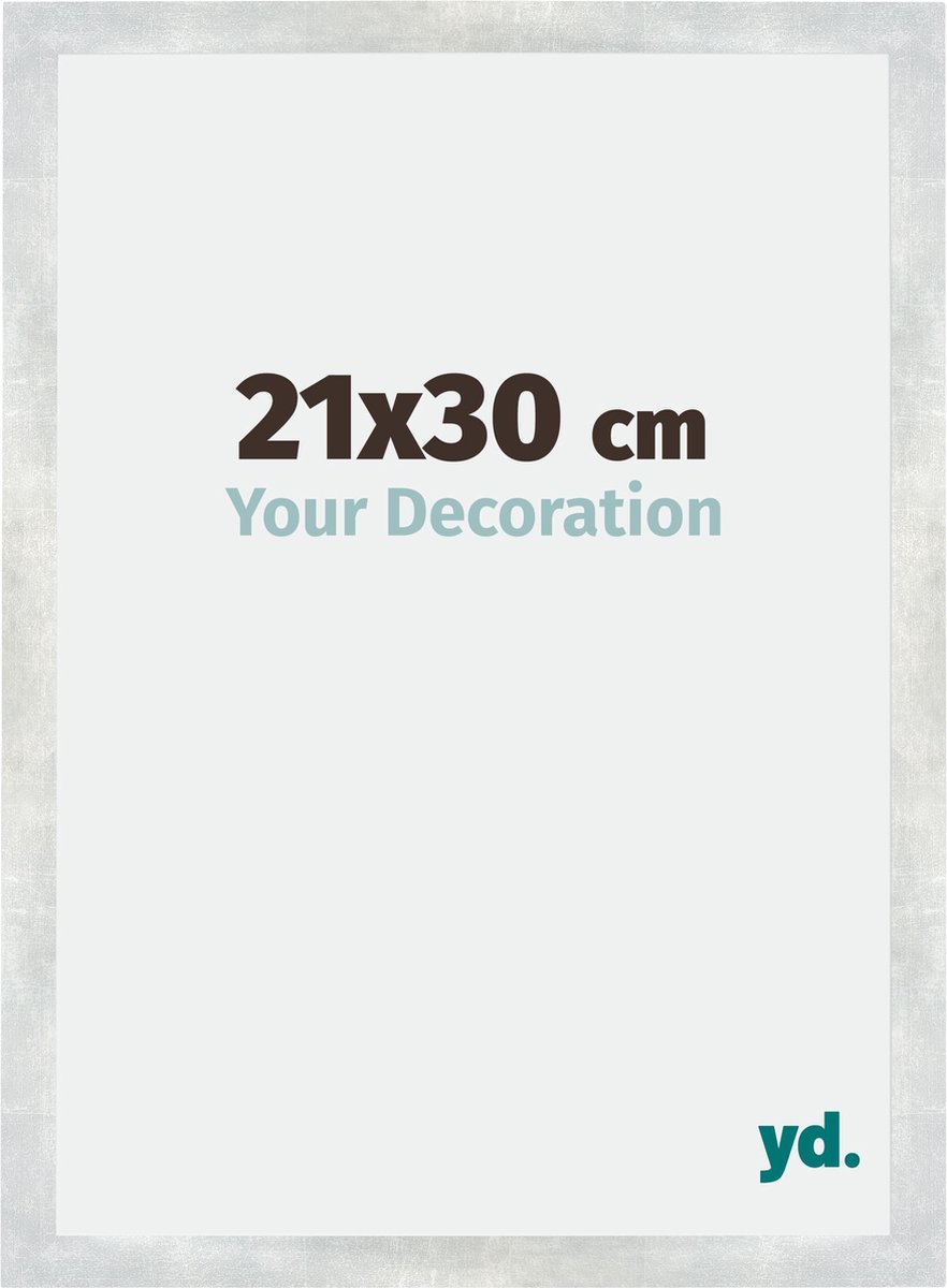 yd. Your Decoration - Fotolijst 21x30 cm - MDF - Zilver Glanzend Vintage - Mura