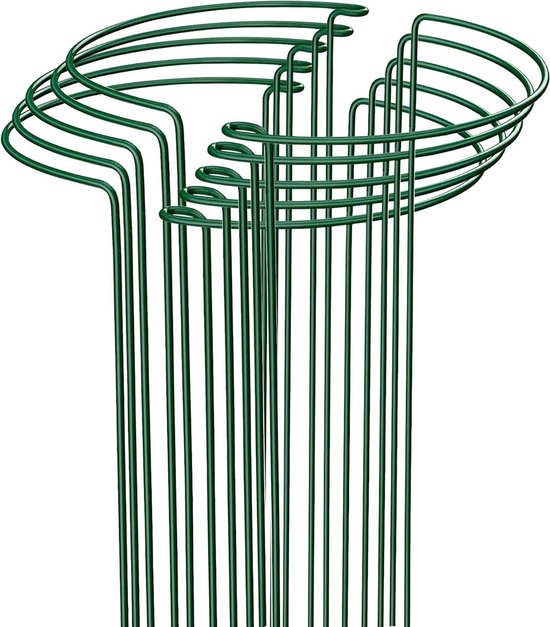 10 stuks plantensteunen voor de tuin, metaal, halfronde plantenhouder