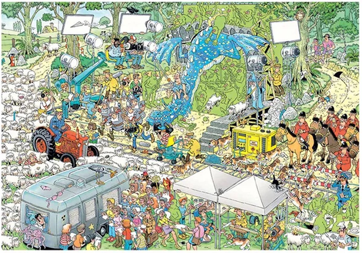 Jan van Haasteren - De Filmset - 2000 stukjes puzzel — afbeelding 5