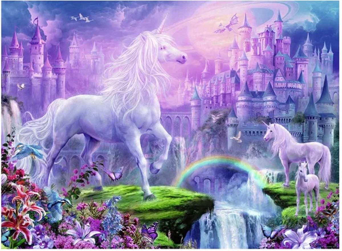 Ravensburger puzzel Koninkrijk van de Eenhoorns (glitter) - Legpuzzel - 100 stukjes — afbeelding 6