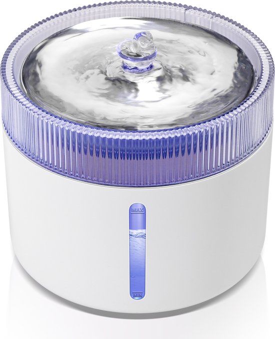 Nobleza Drinkfontein Kat - Kattenfontein - Drinkbak Kat - Waterdispenser Kat - 2L - wit