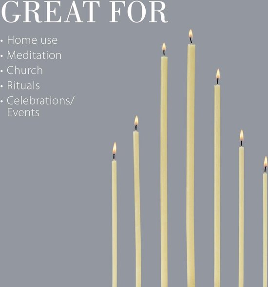 400 stuks wit orthodoxe bijenwas kaarsen voor gebed rituelen - tafeldecoratie bruiloft - niet giftig - roetvrij - druppelt niet - langdurig - N120