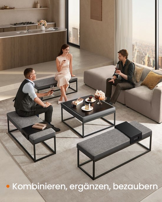 Banc avec espace de rangement en cuir artificiel