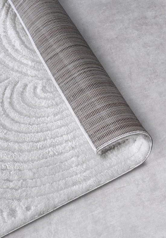 Flycarpets Gallery Tapis Chappe Japandi Crème - 160x235 cm - Tapis à Poils Hauts