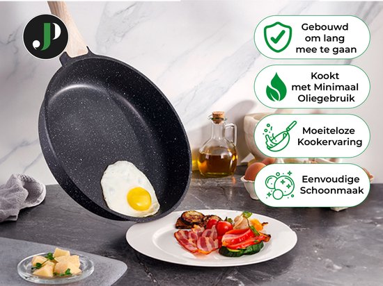 Batteries de cuisine à induction Just Perfecto 21 pièces - Ensemble de poêles avec couvercle pour toutes les sources de chaleur - Casseroles et poêles sans PFOA - PFAS