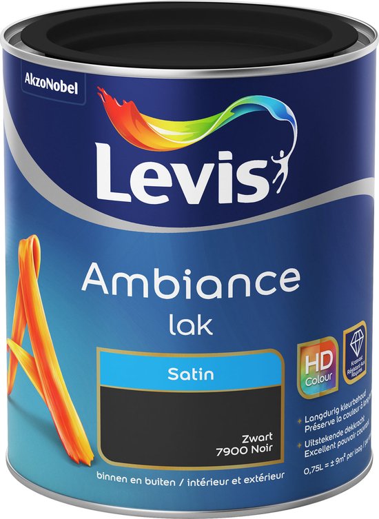Levis Ambiance - Laque - Satiné - Zwart - 0 75L