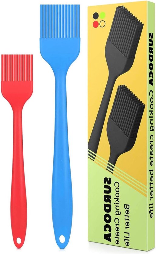 MEESOGA Braadkwast, Siliconen Bakkwast, Grillkwast, 21 Cm, Zacht En Duurzaam Hittebestendig En Vaatwasmachinebestendig Perfect Voor Bbq Bakken Koken En Keukengerei