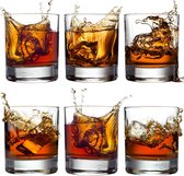 whiskyglas Set van ouderwetse whiskyglazen, premium glazen voor cocktails en bourbon, 305 ml, set van 6, loodvrij kristal, barglazen voor Scotch, cognac, Ierse whisky.