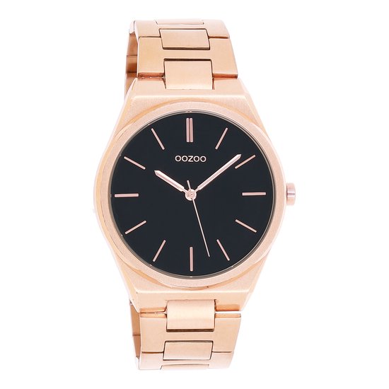 Montre OOZOO Timepieces Or rose Noir (40 mm) Doré bol