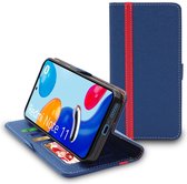 ebestStar - Hoes voor Xiaomi Redmi Note 11, 11S, Wallet Etui, Book case hoesje, Donkerblauw, Rood