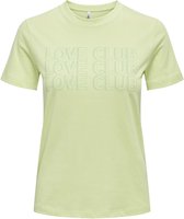 Only T-shirt Onltruly Reg S/s Print Top Box Jrs 15324394 Shadow Lime/club Dames Maat - M