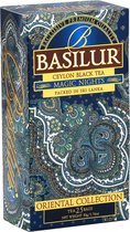 BASILUR Magic Nights Ceylon Zwarte Thee met Aardbei-, Abrikoos-, Ananas- en Papajasmaak in Zakjes 25 x 2 g