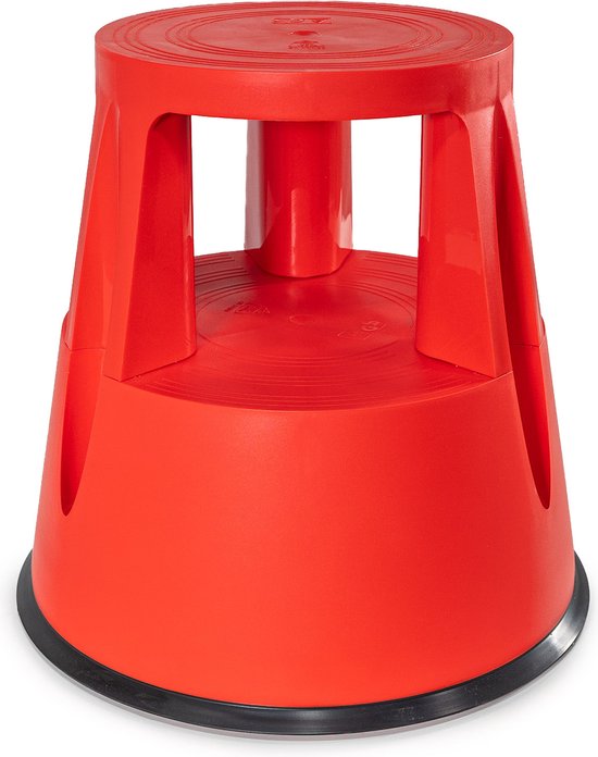 IVOL Stabiele opstapkruk - olifantenvoet - kunststof - 41 cm hoog - 150 kg draagvermogen (zwart IVOL Stabiele opstapkruk - olifantenvoet - kunststof - 41 cm hoog - 150 kg draagvermogen (zwart