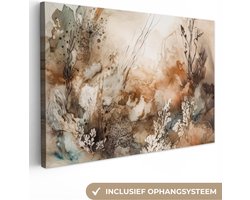 Canvas schilderij 120x80 - Bloemen kunst - Kamer decoratie accessoires - Schilderijen woonkamer - Wanddecoratie slaapkamer - Muurdecoratie keuken - Wanddoek interieur binnen - Woondecoratie huis - Abstracte schilderijen