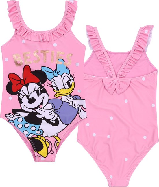 Foto: Disney minnie mouse meisjesbadpak roze stippen