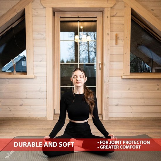 OUTLINER Yoga Fitnessmat Antislip 185 x 80 cm - Gymnastiekmat Vrij van Schadelijke Stoffen - Hoogwaardige Materialen - Gewrichtsvriendelijke Trainingsmat - Pilates - Yoga - Fitness van OUTLINER — afbeelding 3