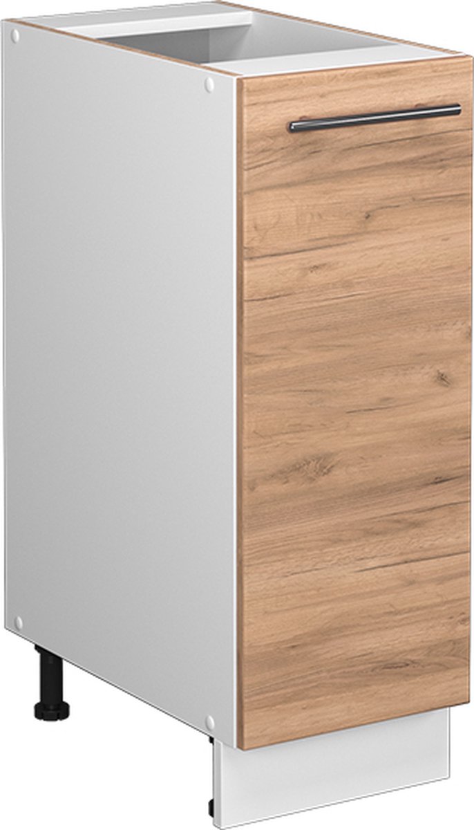 Vicco Fame-Line Apothekerskast – 30 cm zonder werkblad Krachtige eik goud Goudkleurig Eiken/Wit