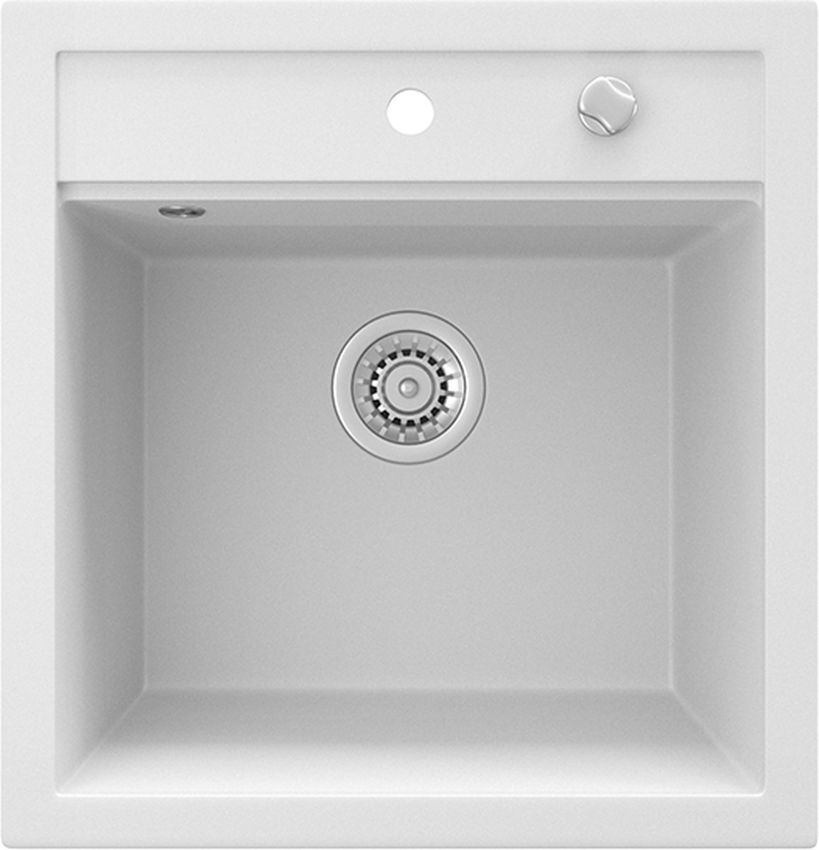 Bergström Tesa Spoelbak – 49 x 51 cm Wit