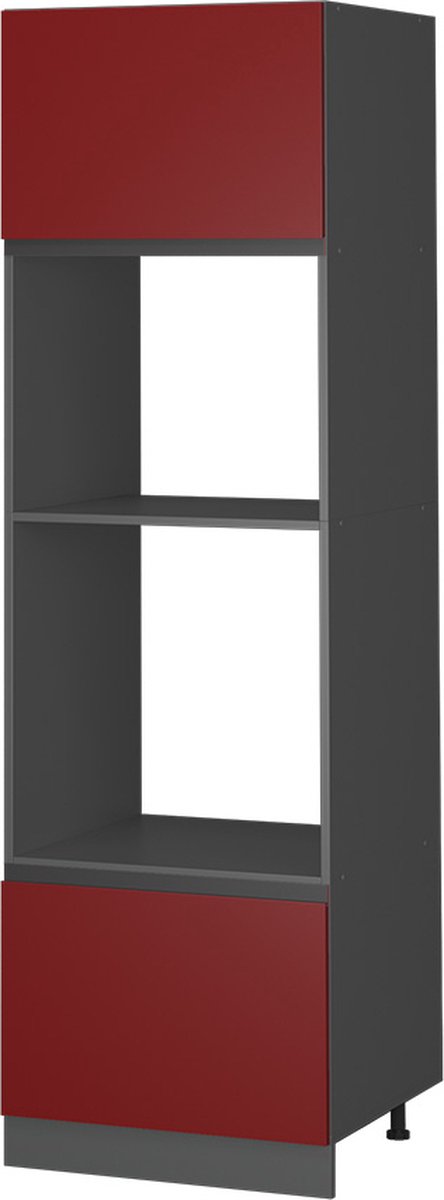Vicco R-Line Magnetronkast – 60 cm J-vorm Rood Rood/Antraciet