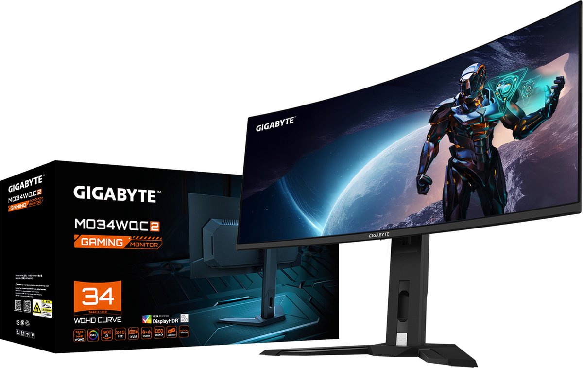 Gigabyte MO34WQC2 Curved Ultrawide Gaming Monitor 240Hz 34 - afbeelding 3