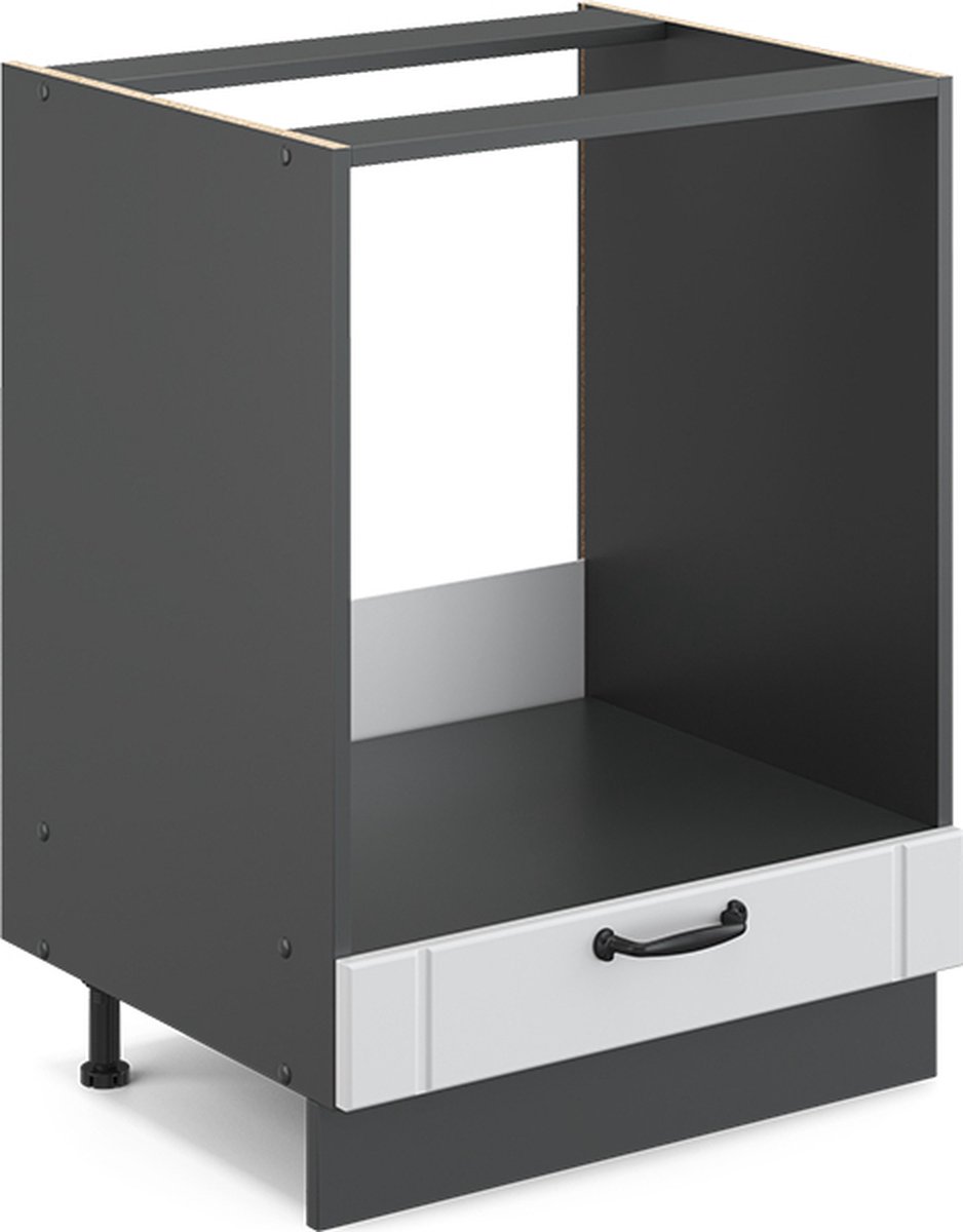 Vicco Fame-Line Ovenombouwkast – 60 cm zonder werkblad Wit Landhuis Wit landelijk/Antraciet