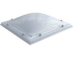 Lichtkoepel 100x100cm AC bolvormig 2-wandig opaal