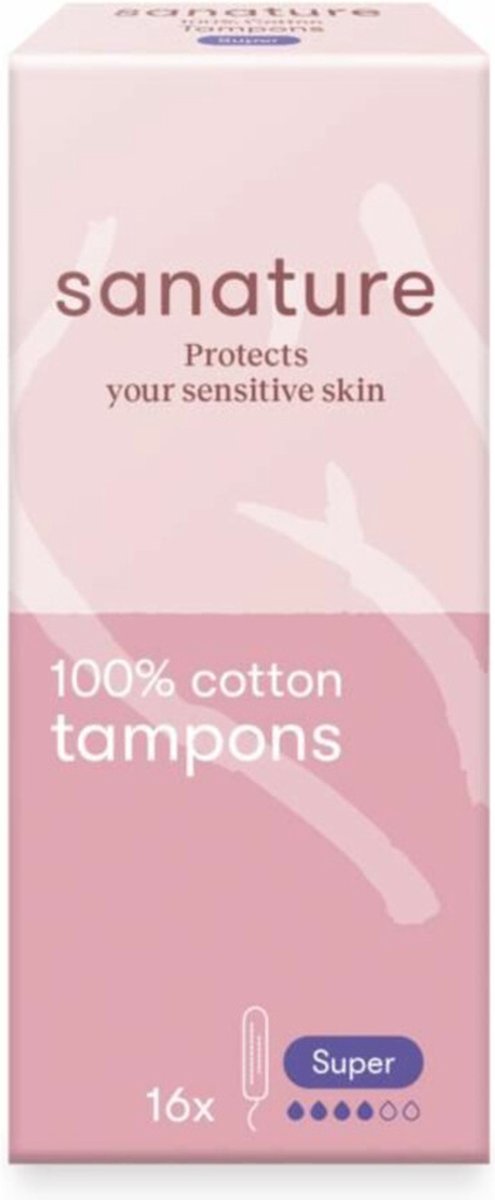 Sanature - Tampons Super - 100% katoen - 16 stuks