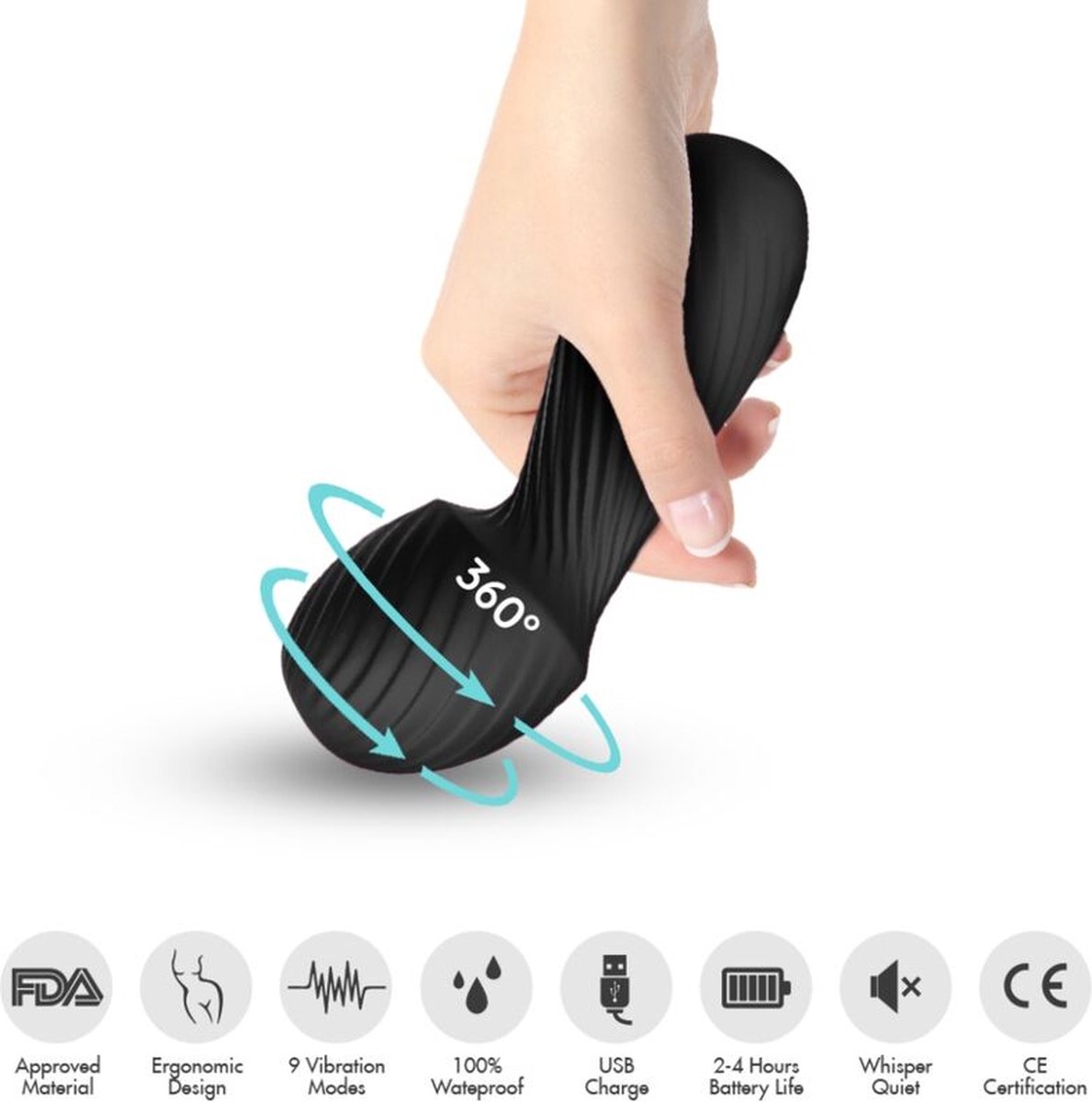 Goedkoopste ARMONY - DAZZLE MASSAGER & VIBRATOR SMALL BLACK | VIBRATOR | VIBRATOR VOOR VROUW | SEX TOYS VOOR VROUW | MASSAGER
