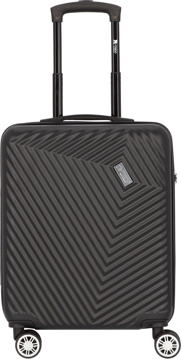 mano Don Carlo Hardcase Trolley S Black Zwart 55cm