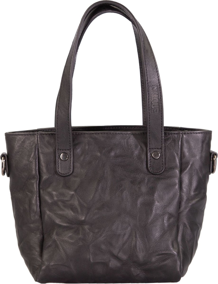 CINQUE Leren Schoudertas Nicoletta Handbag Black Zwart