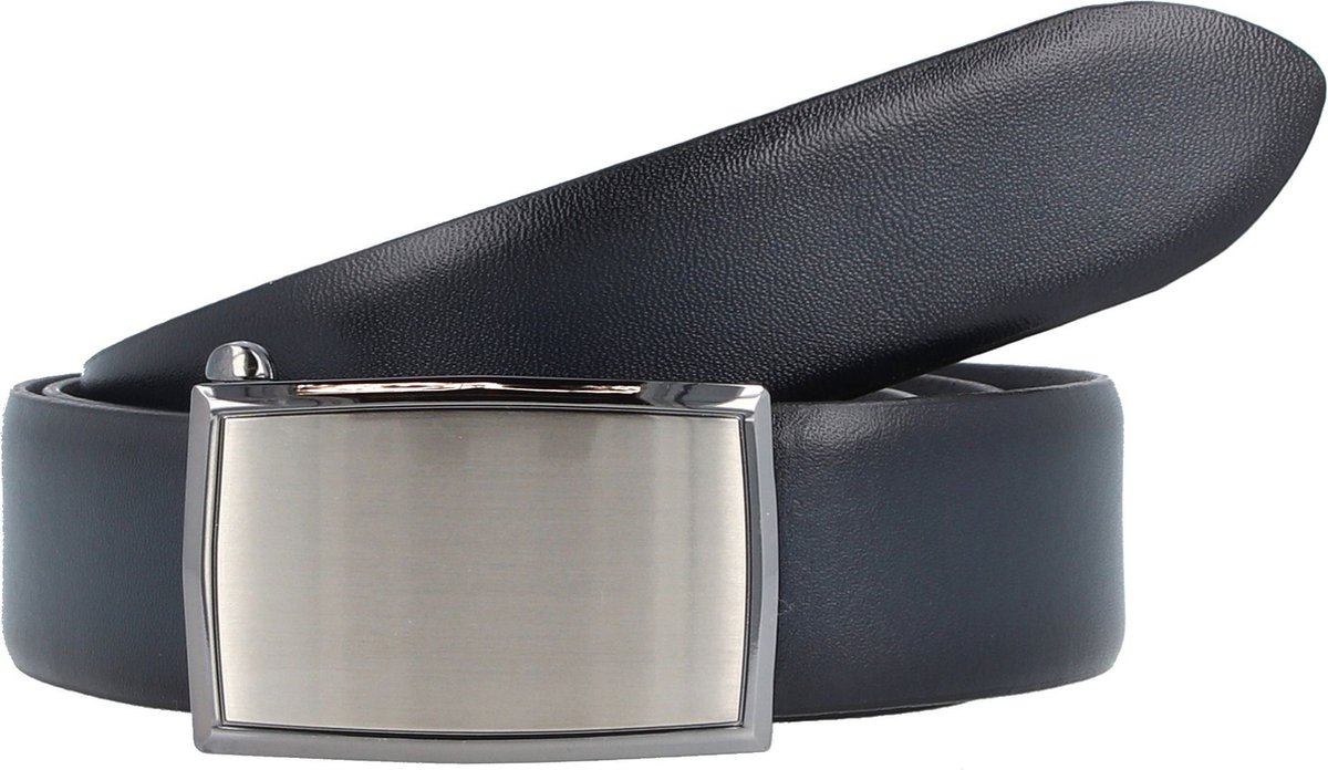 LLOYD Leren Riem Thin Leather Belt 3.5 W110 Marine Blauw