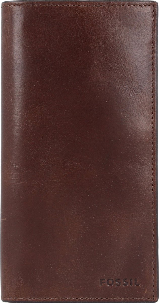 FOSSIL Leren Portemonnee Neel Executive Wallet Dark Brown Bruine