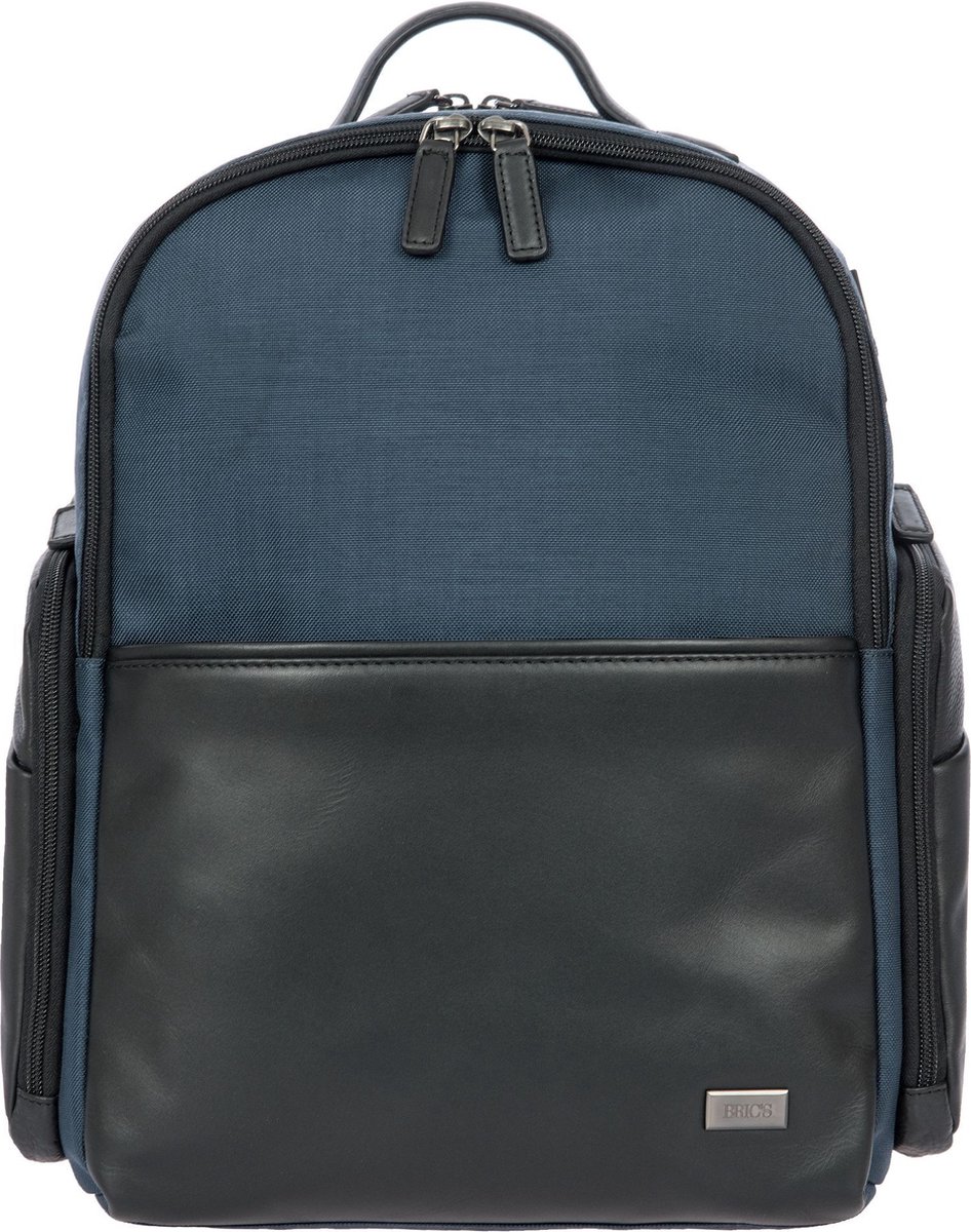 BRIC'S Laptop rugzak Rugzak met laptopvak Monza Business Backpack Navy Blue / Black Donkerblauw