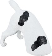 Relaxdays statue de jardin chien creuseur - figurine de jardin amusante - statue animalière - polyrésine