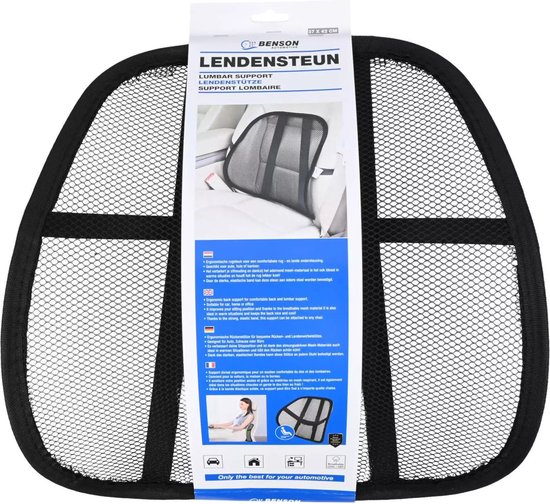 Benson Support lombaire ergonomique - maille respirante - 37 x 42 cm - voiture, maison, bureau