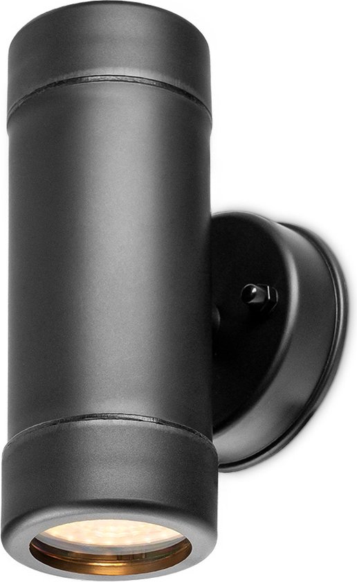 Otey – LED Wandlamp Zwart – Up & Down Light - GU10 excl. lichtbron ...