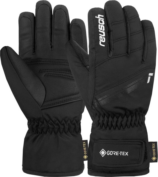 Zwarte ski handschoenen met Reusch logo en Gore-Tex label.